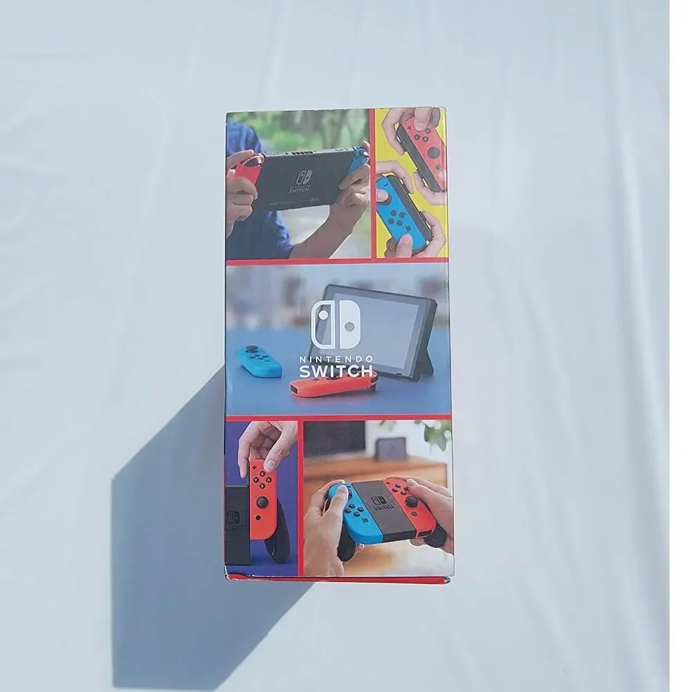 Box Only Nintendo Switch console system with neon blue & red Joy-Cons Inserts